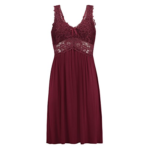 Hunkemller-Damen-Slipdress-Modal-Lace